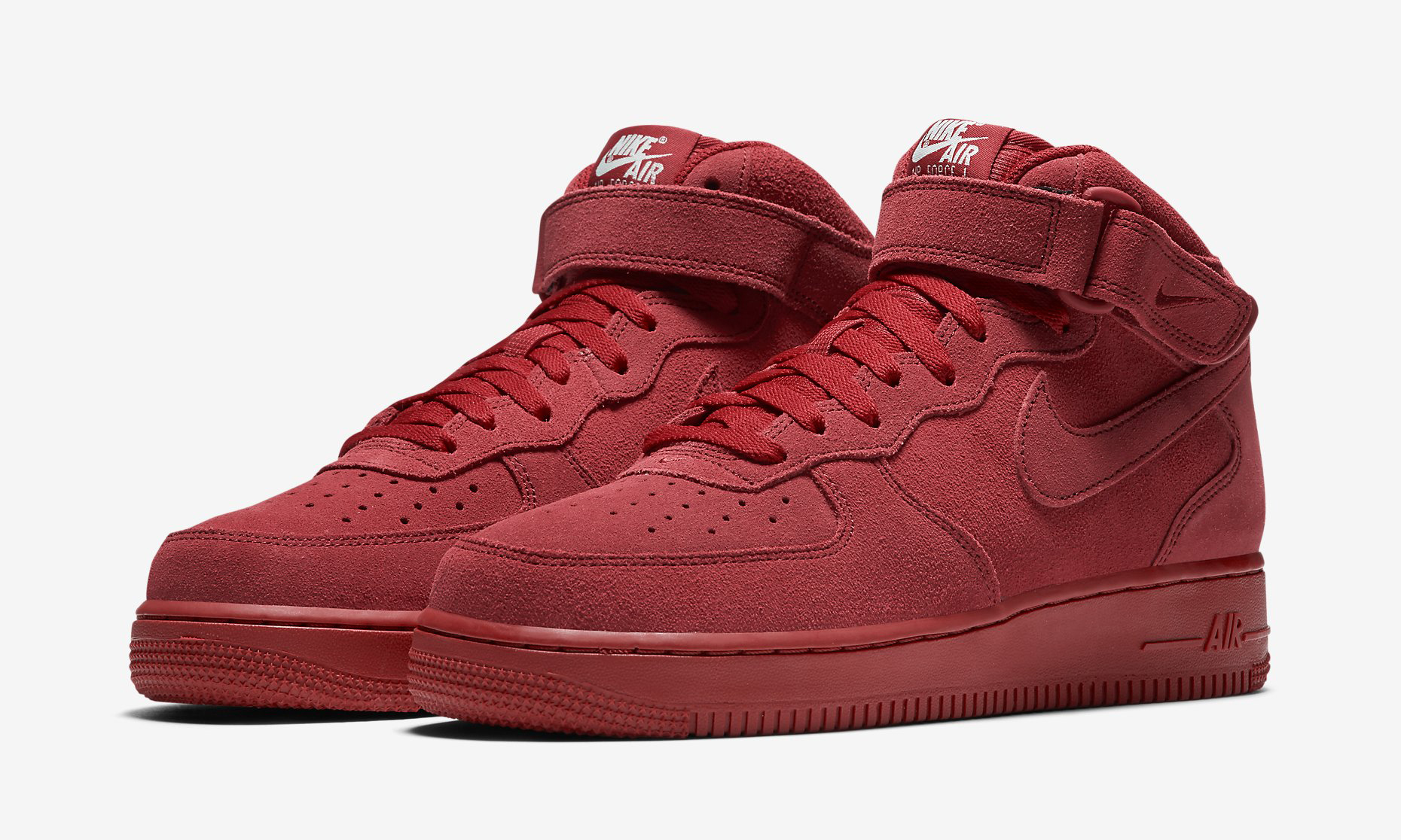 nike red suede air force 1