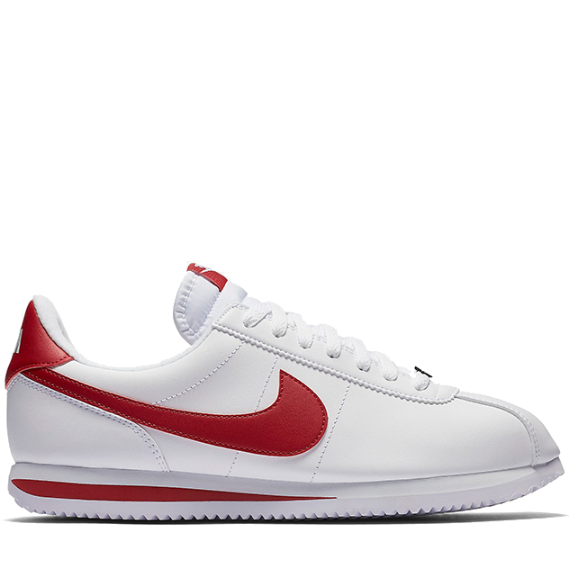 red nike cortez leather