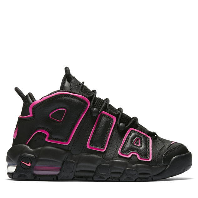 nike air more uptempo black and pink