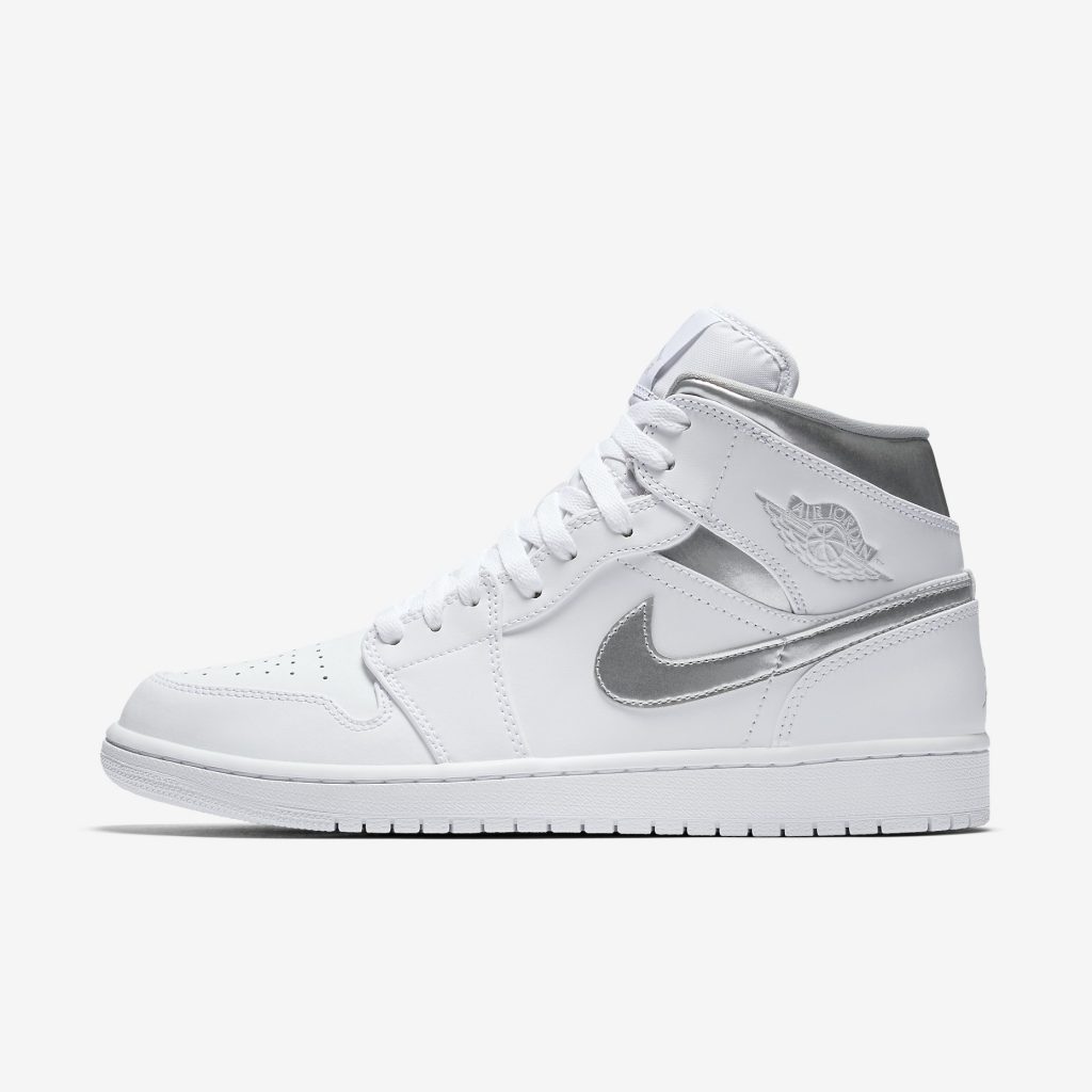 nike air jordan 1 mid chicago white 2020