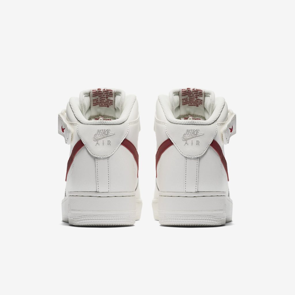 nike air force white sail university red