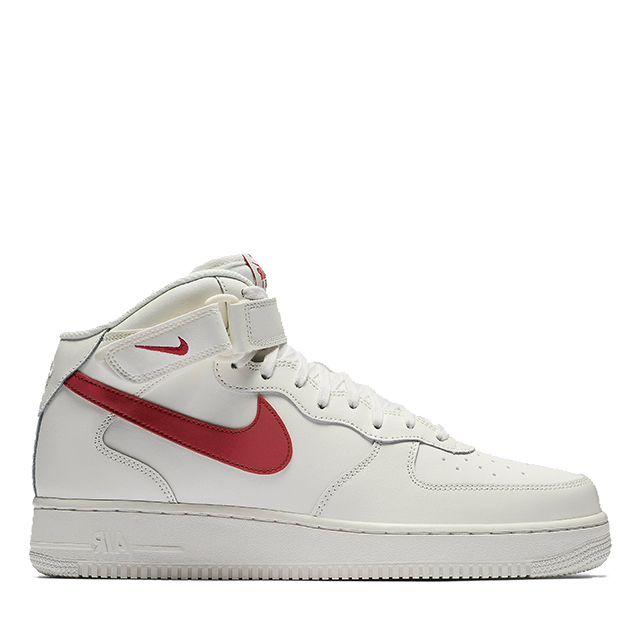nike air force 1 mid 07 white red