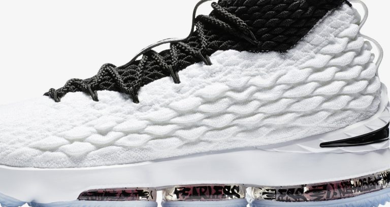 lebron 15 graffiti on feet