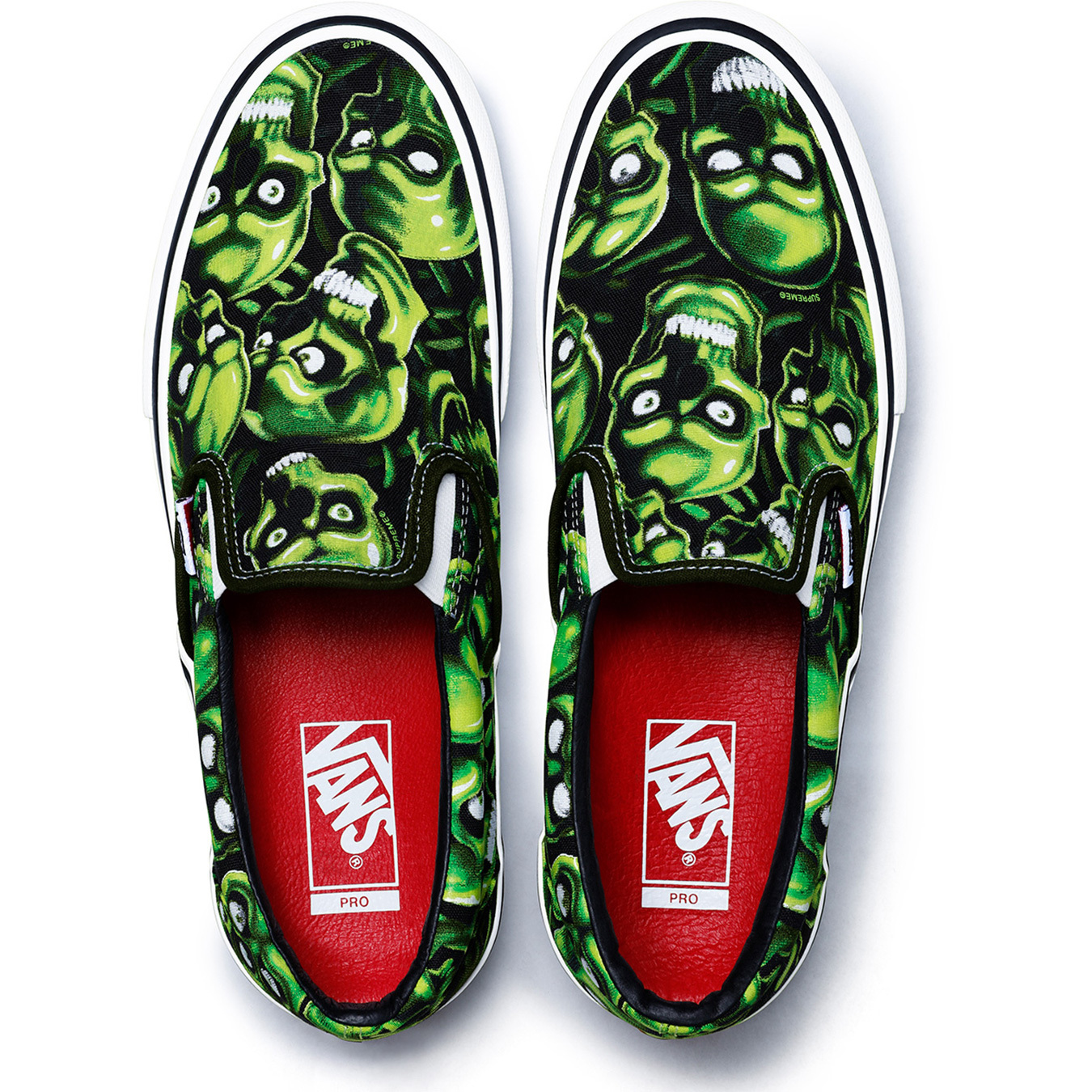 Vans Slip-On Supreme Skull Pile (Green), Men's Fashion, Footwear, Sneakers  on Carousell