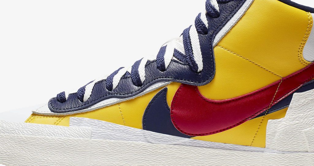 sacai blazer mid maize navy